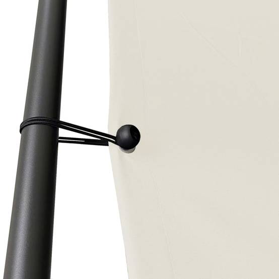 Maison Chic - Pergola Jardin - Tonnelle de jardin - Belvédère blanc 4x4 m 180 g/m² tissu et acier MI112 - Image 5