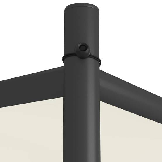Maison Chic - Pergola Jardin - Tonnelle de jardin - Belvédère blanc 4x4 m 180 g/m² tissu et acier MI112 - Image 6