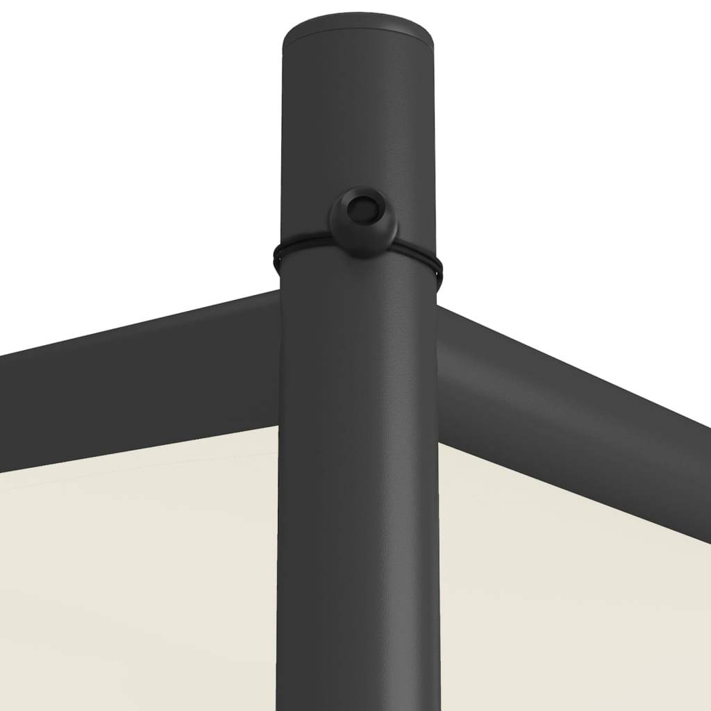 Maison Chic - Pergola Jardin - Tonnelle de jardin - Belvédère blanc 4x4 m 180 g/m² tissu et acier MI112 - Image 6