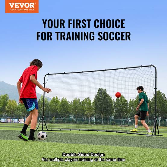 Vevor - VEVOR Filet rebond football 366x183cm, rebondisseur, sac portable, entraînement passes, volley. - Image 7