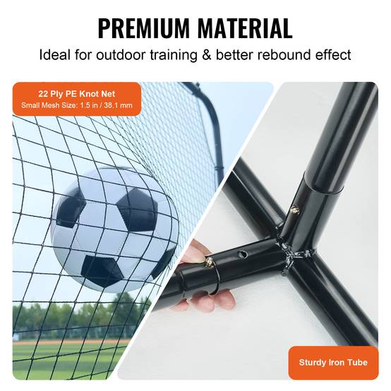 Filet de Rebond de Soccer, Cadre en Métal Fibre de Verre Détachable Filet de Rebond de Soccer Facile à Installer pour Entraînement de Football Filet de Rebond de Soccer, Cadre en Métal Fibre de Verre Détachable Filet de Rebond de Soccer Facile à Installer pour Entraînement de Football