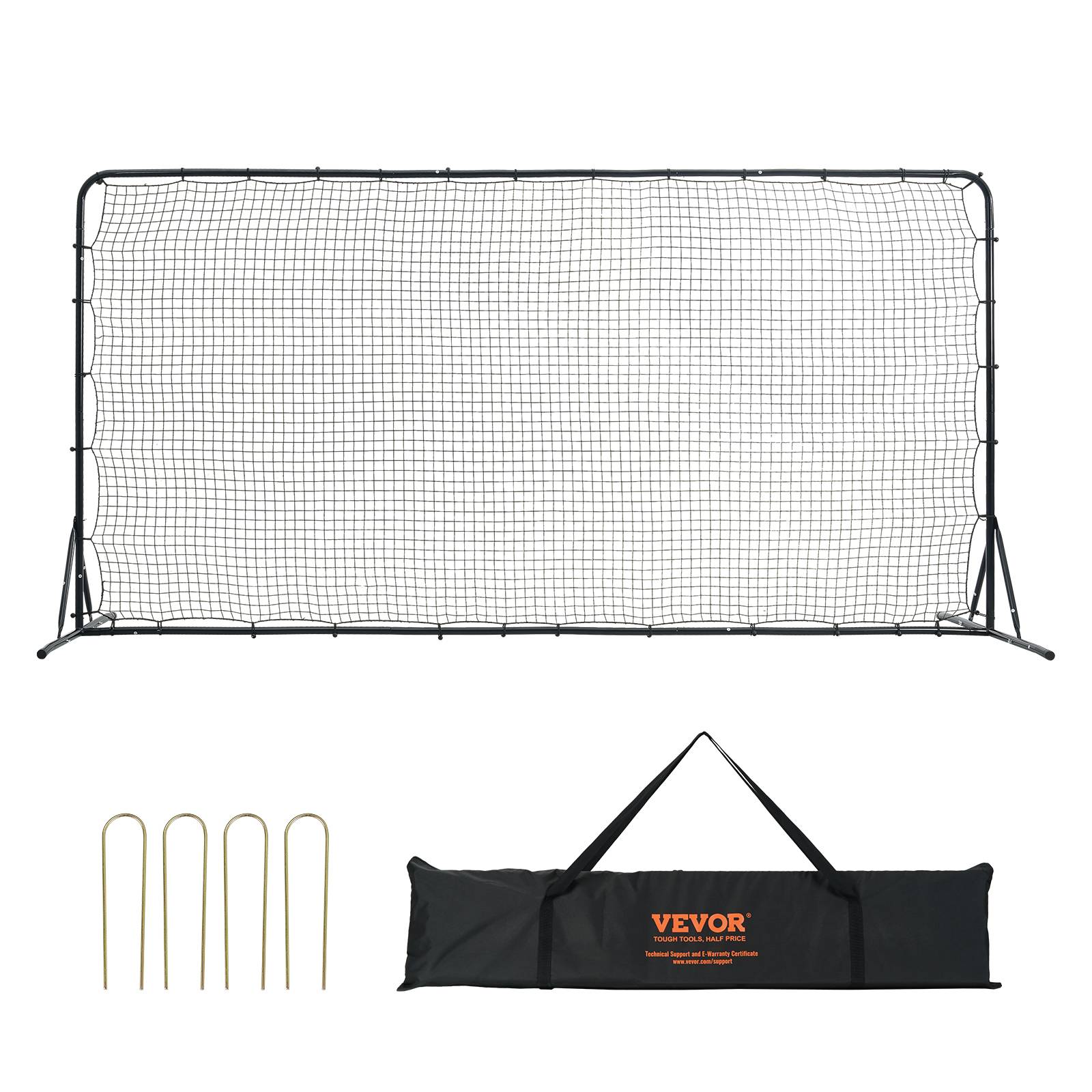 Vevor - VEVOR Filet rebond football 366x183cm, rebondisseur, sac portable, entraînement passes, volley. - Image 1