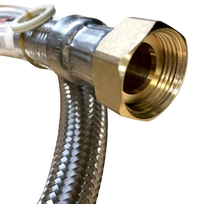 Flexible droit Ø24mm raccordement Femelle - Femelle 1'' Longueur 50cm - Image 2