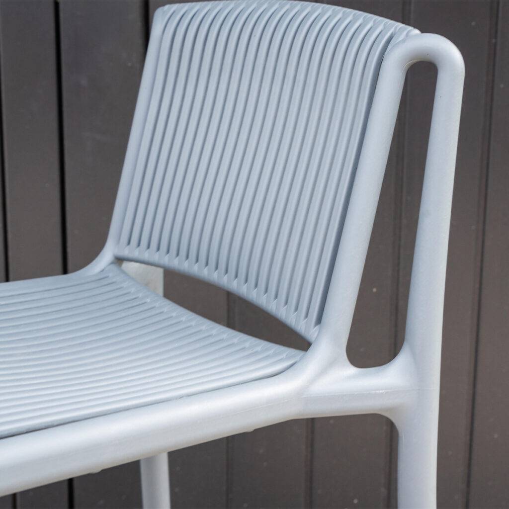 Wilsa Garden - Lot de 2 Chaises hautes de jardin en résine Gris ANDREA - Image 7