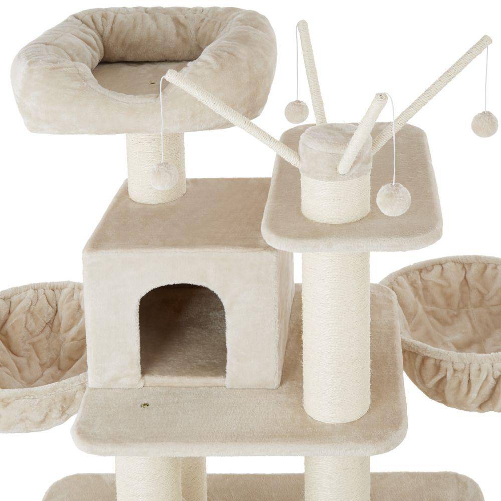 Helloshop26 - Arbre à chat 195 cm beige/blanc - Imagen 2
