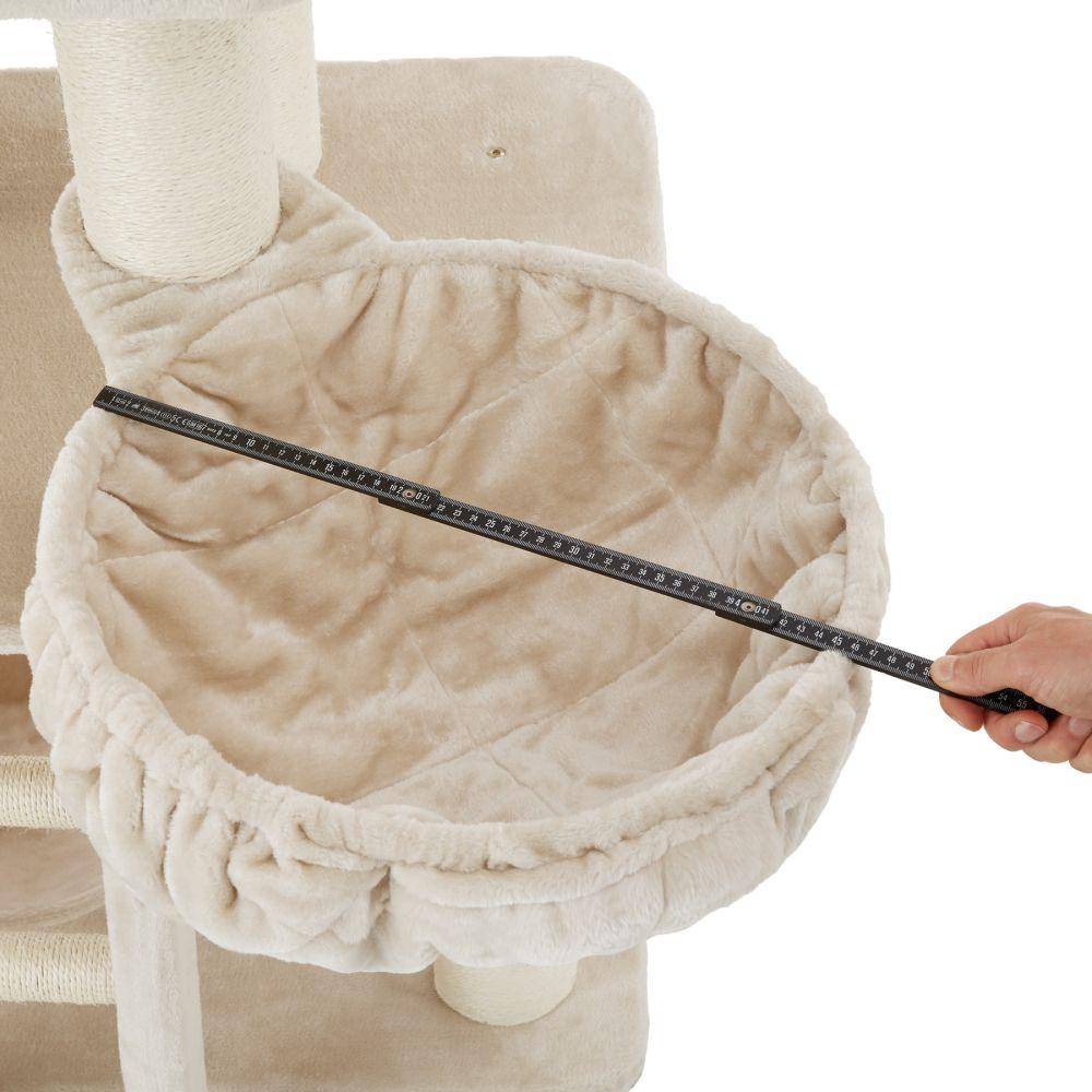 Helloshop26 - Arbre à chat 195 cm beige/blanc - Imagen 4