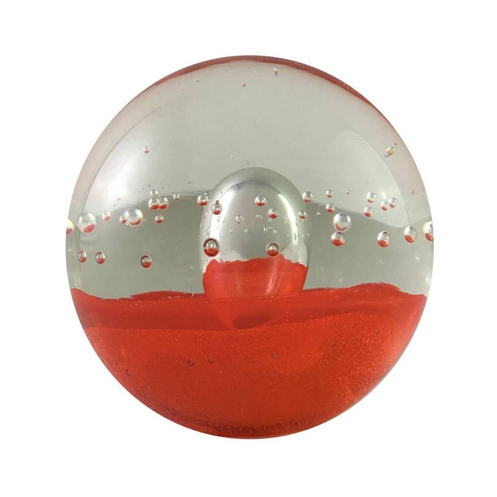 ° Presse papier sulfure "Mer" en verre orange Ø.8 cm Chemin de campagne - Imagen 1