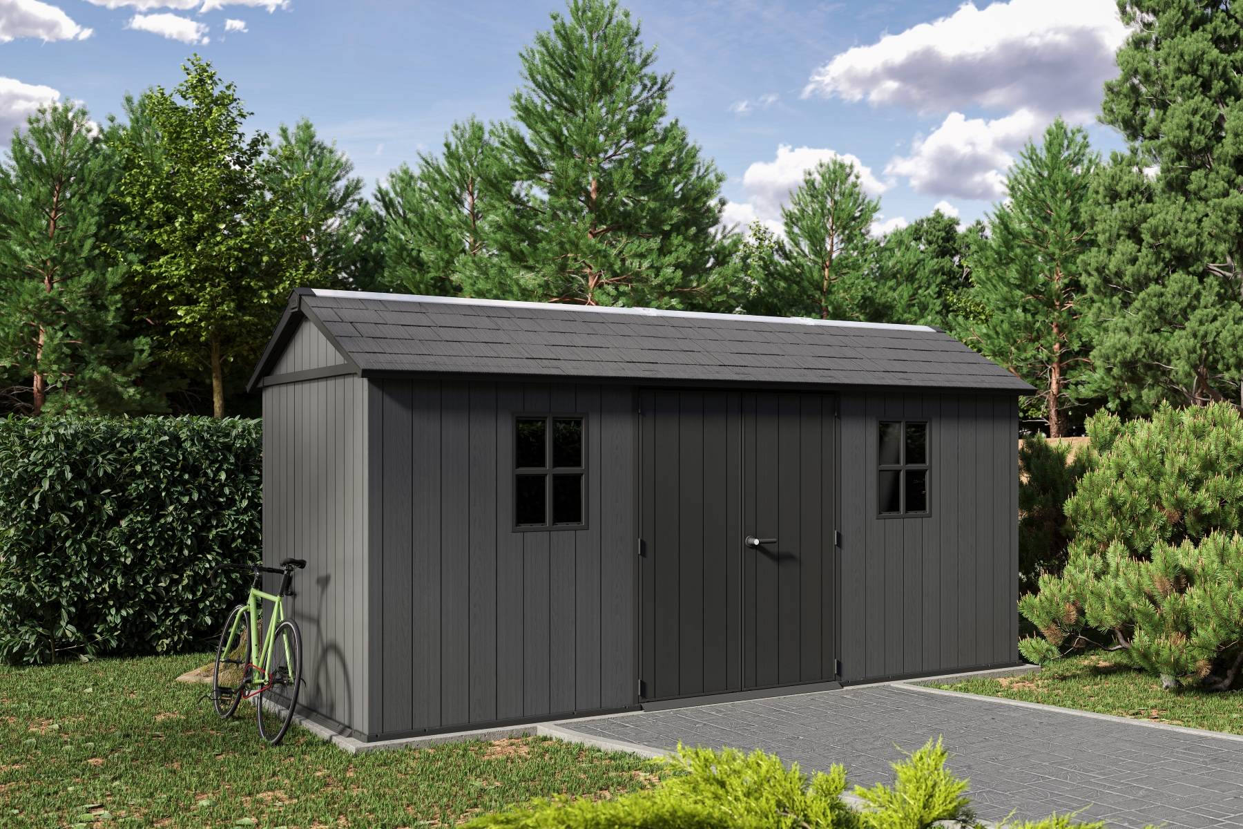 Keter - Abri de jardin Newton Plus 1575 - 10 m² - Gris Aspect bois - KETER - Image 3