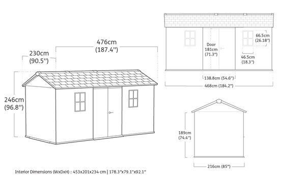 Keter - Abri de jardin Newton Plus 1575 - 10 m² - Gris Aspect bois - KETER - Image 4