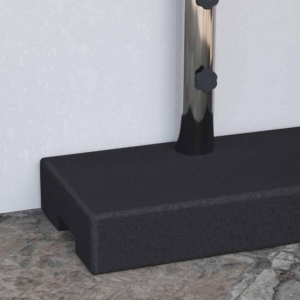 Vidaxl - Socle de parasol rectangulaire Granite 25 kg Noir vidaXL 45067 - Image 2