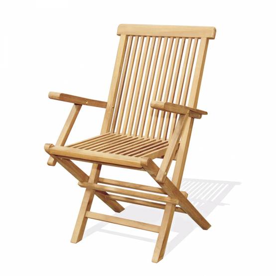 Salon de jardin Teck 12 places Table ovale 8 chaises 2 fauteuils KAJANG - Image 2