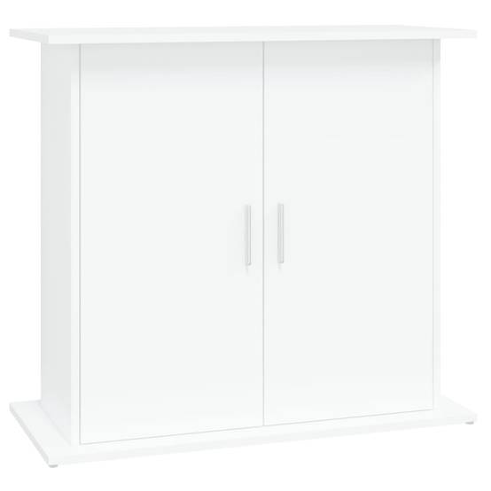 Meuble pour Aquarium Bois d'Ingénierie avec Portes de Rangement 81x36x73 cm Blanc - ComfortXL Outdoor Living - Image 2