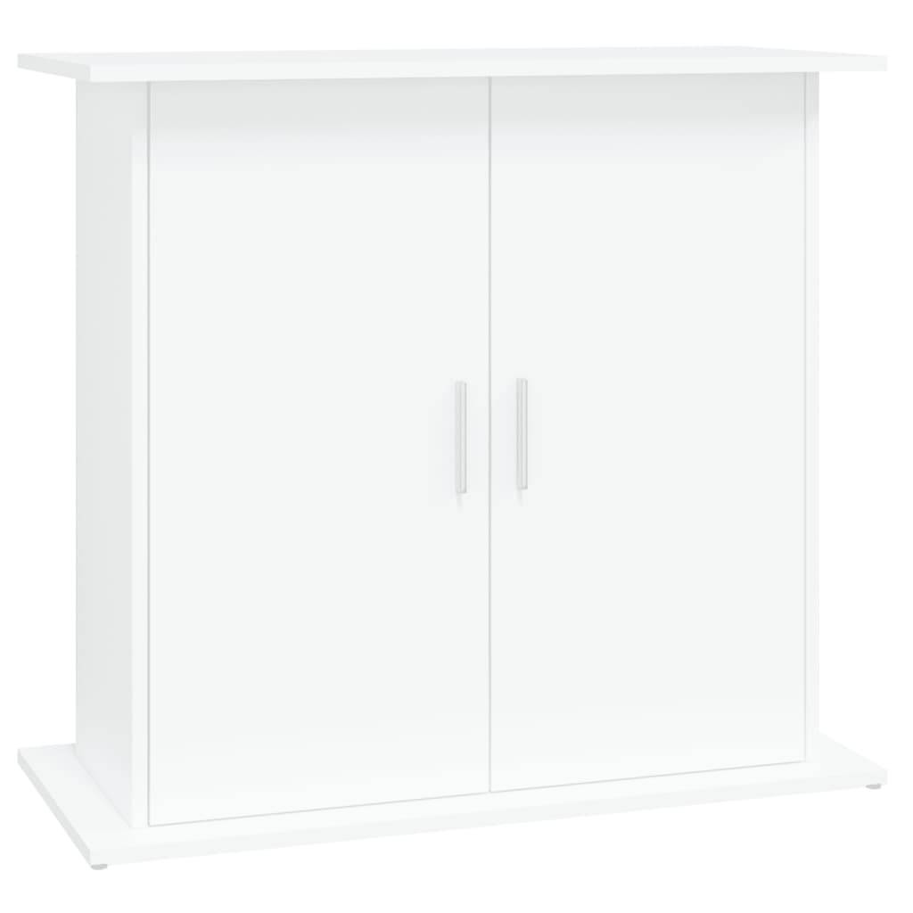 Meuble pour Aquarium Bois d'Ingénierie avec Portes de Rangement 81x36x73 cm Blanc - ComfortXL Outdoor Living - Image 2