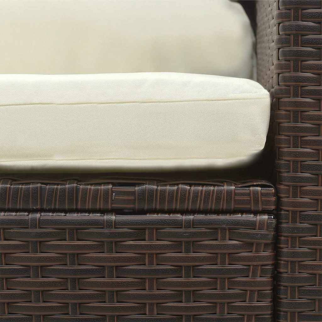 Vidaxl - Salon de jardin 5 pcs avec coussins Résine tressée Marron vidaXL 47812 - Imagen 5