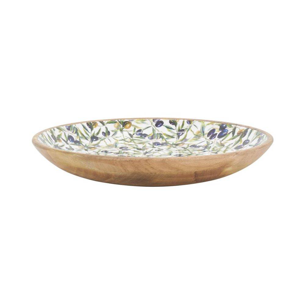 Aubry Gaspard - Grande corbeille en bois de manguier et résine - Olives Plat - Imagen 2