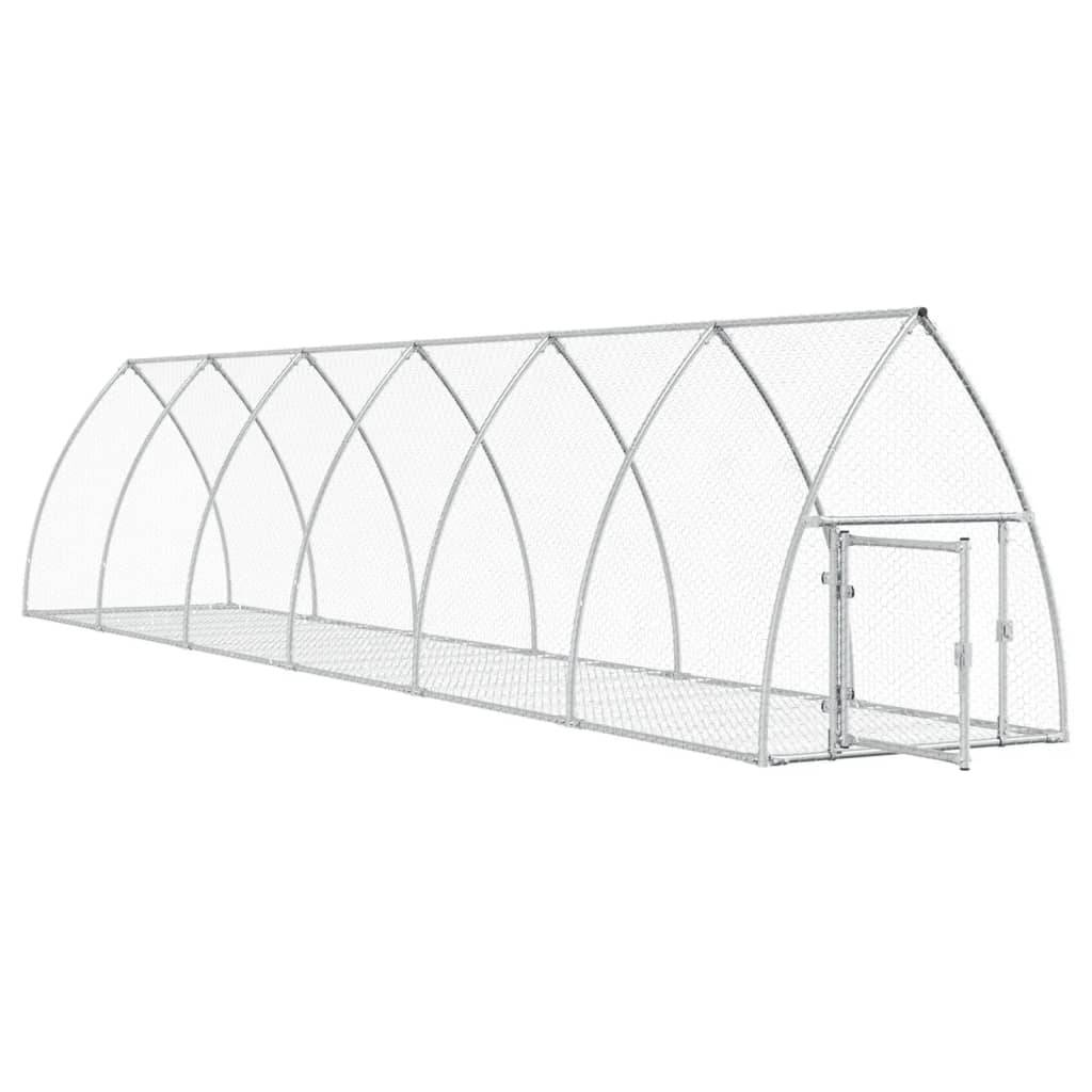 Vidaxl - Clapier argenté 105x600x120 cm acier galvanisé vidaXL 3281529 - Image 9