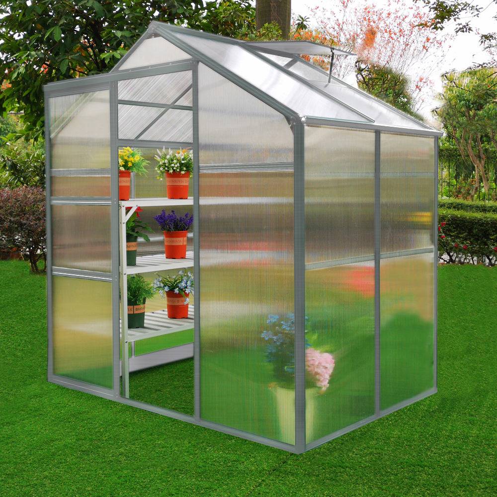 Monstershop - Serre de Jardin 1.8mx1.2m & 2 Étagères Imperméable - Imagen 2