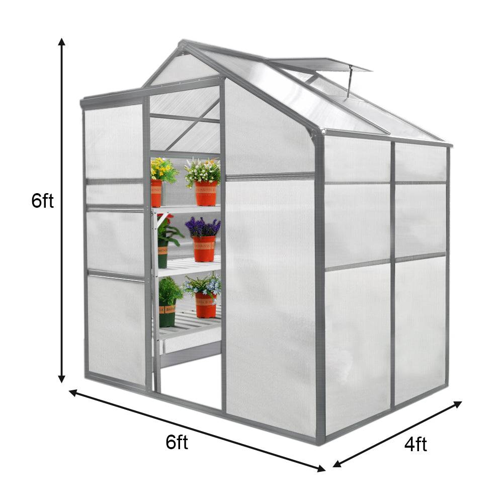 Monstershop - Serre de Jardin 1.8mx1.2m & 2 Étagères Imperméable - Imagen 5