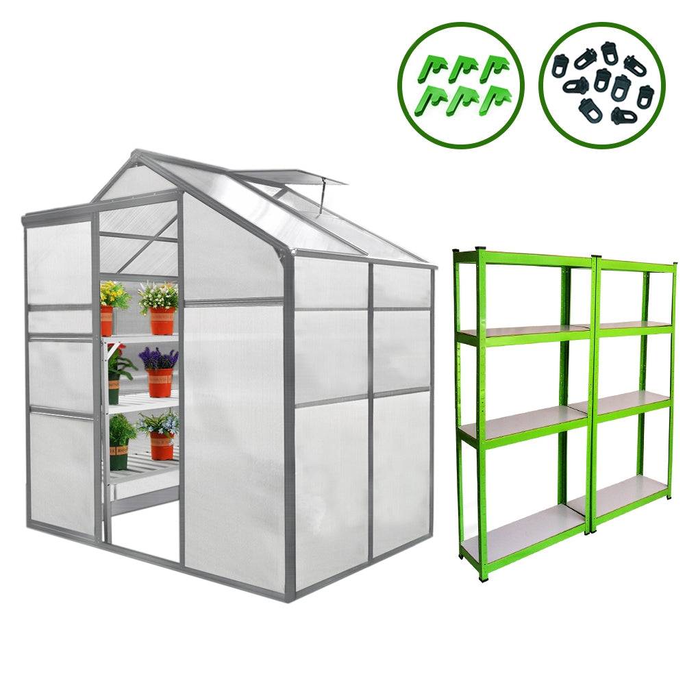 Monstershop - Serre de Jardin 1.8mx1.2m & 2 Étagères Imperméable - Imagen 1