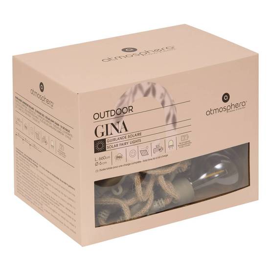 Guirlande d'extérieur solaire Gina 10 ampoules L660cm ATMOSPHERA CREATEUR D'INTERIEUR - Image 3
