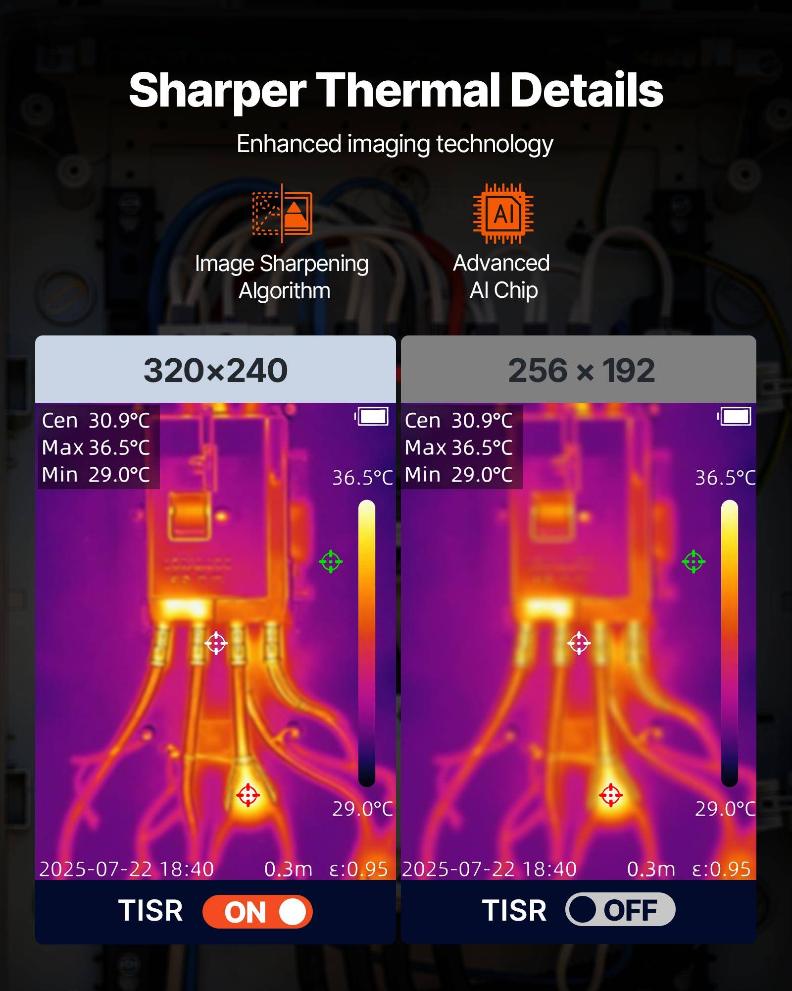 VEVOR Caméra Thermique Imageur Thermique Portable Résolution TISR ...