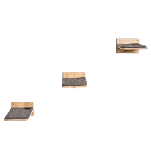 Rhr Concepts Bv - Meubles muraux escalade chat - Plateaux muraux - Lot de 3 (Gris) - RHR Concepts BV - Imagen 1