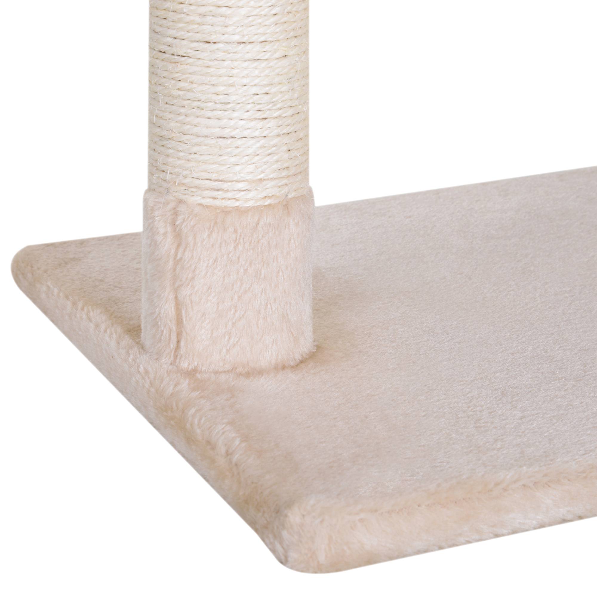 Arbre à chat sisal et peluche beige 50 x 36 x 70 cm - PANGIVO - Image 10