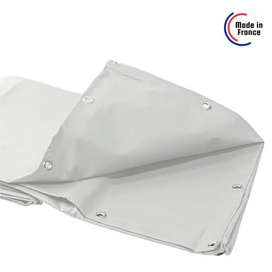Bâche Brise Vue Blanche 2x3 m XP640BV - Garantie 10 ans - Brise vent occultant - Pare vue jardin - Made in France TECPLAST - Imagen 5