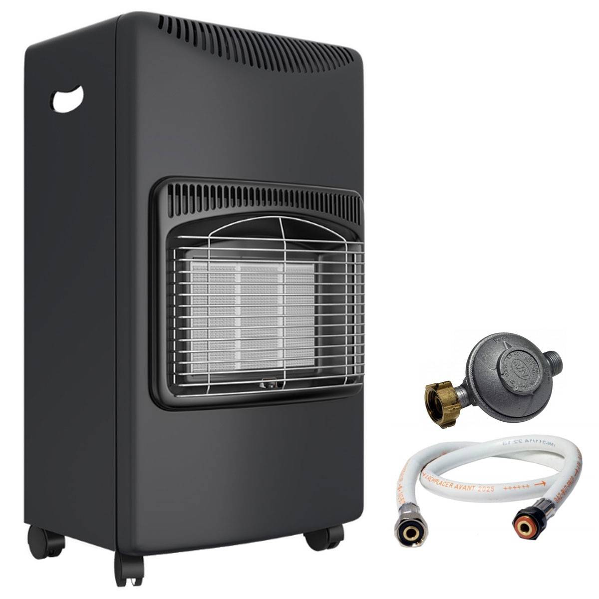 Poele à gaz 4200W 3 Niveaux de chauffe Allumage Piezo Grands volumes + Tuyau et détendeur butane INTEC - Imagen 1