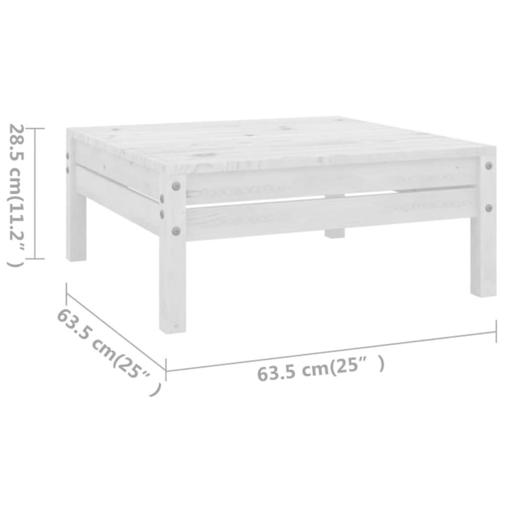 Maison Chic - 5 pcs salon de jardin - Mobilier d'extérieur - Mobilier de jardin Bois de pin massif Blanc-JU7572 - Image 7
