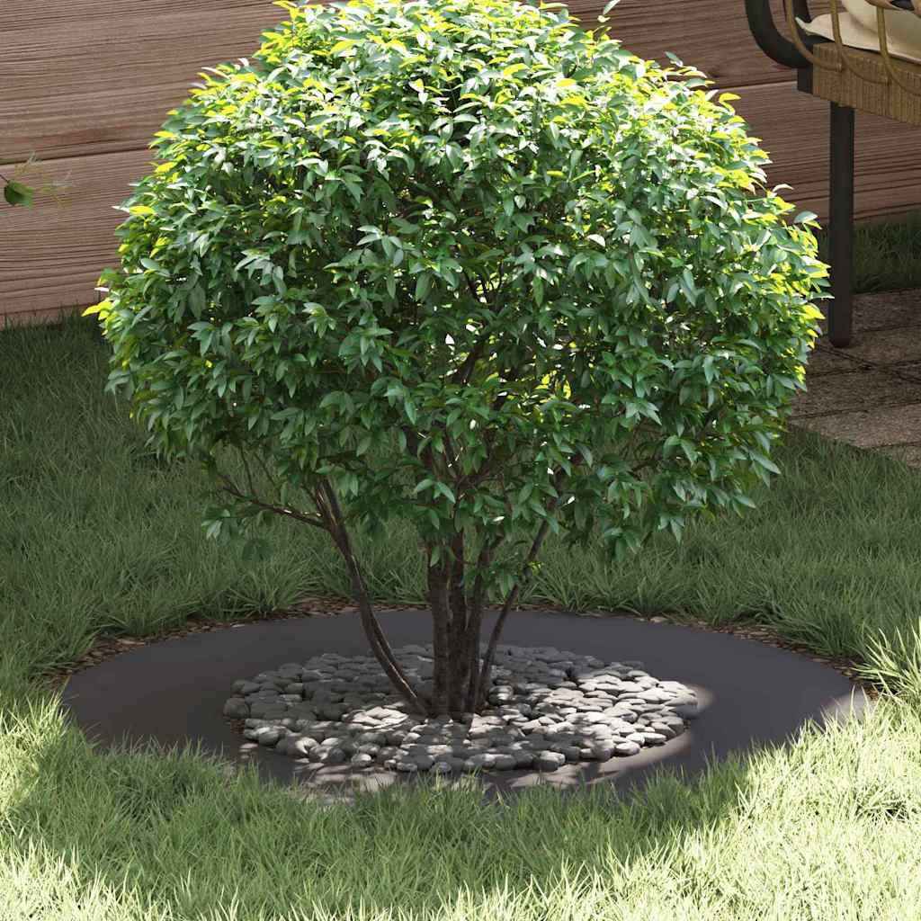 Bordure d'Arbre Carrée Acier pour Jardin Délimitation Pelouse 70x70 cm Noir - ComfortXL Outdoor Living - Image 1