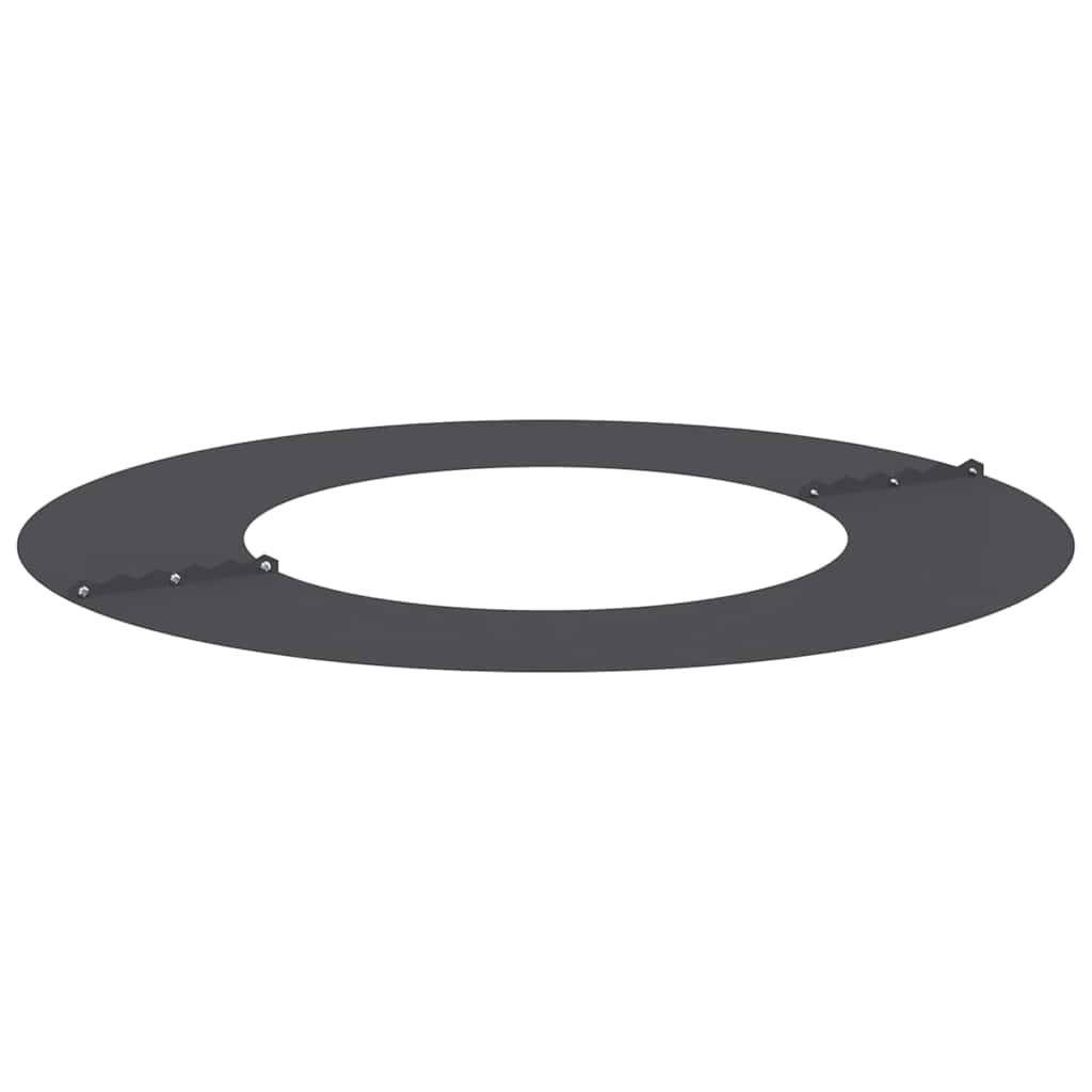 Bordure d'Arbre Carrée Acier pour Jardin Délimitation Pelouse 70x70 cm Noir - ComfortXL Outdoor Living - Image 4