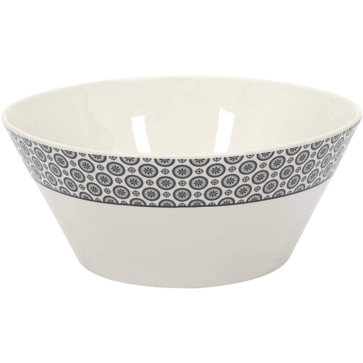 The Home Deco Factory - Saladier en porcelaine Cottage 24 cm Gris - Imagen 1