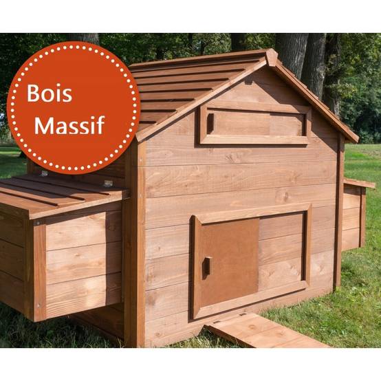 Poulailler en bois pour jardin extérieure cage canard équipé 2 nichoirs 185 x 84 x 112 cm Modèle 154 Ferme de terrain - Image 3