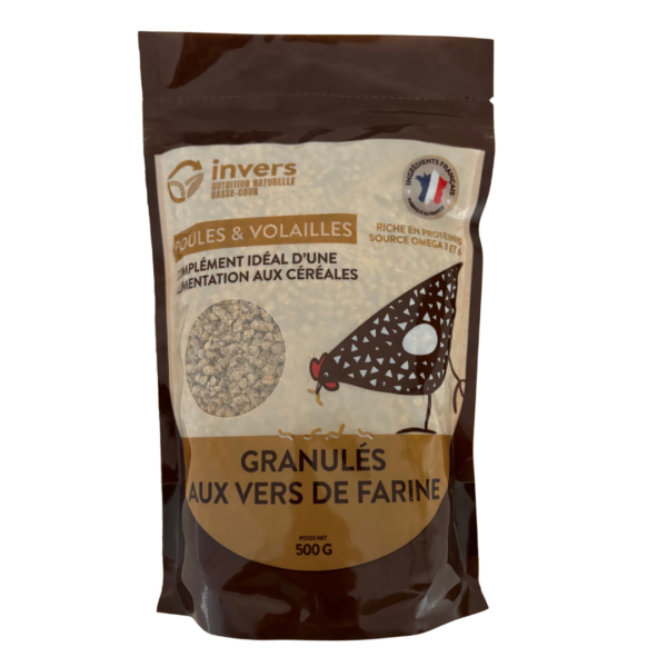 Granulés aux insectes pour poules & volailles 500g - Invers - Imagen 1