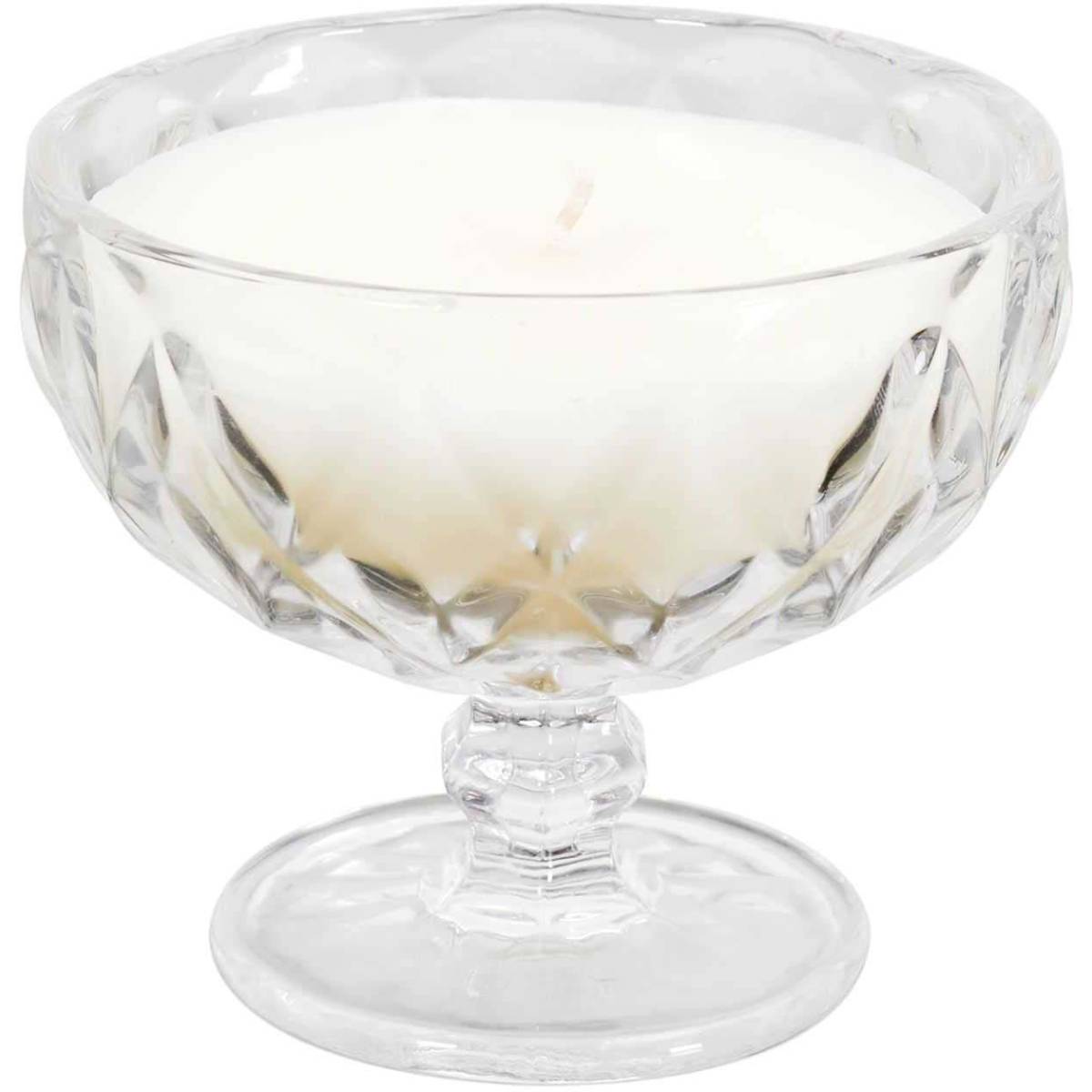 The Home Deco Factory - Bougie parfumée senteur iris coupelle en verre 12 cm - Imagen 1