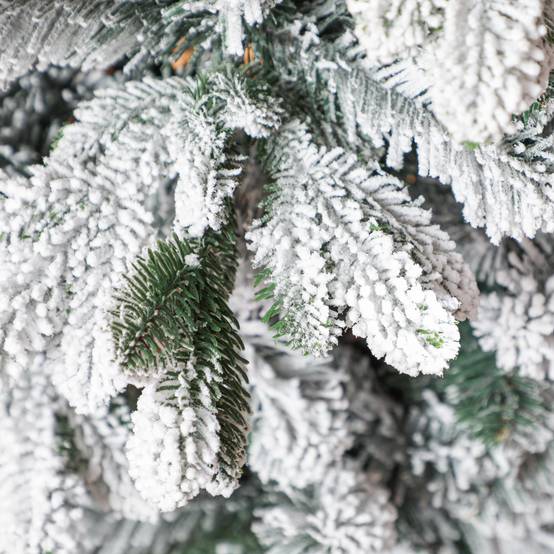 Sapin de Noël artificiel 180 cm Arbre de Noël avec support en métal 1489 branches enneigées, pommes de pin, vert - Image 10