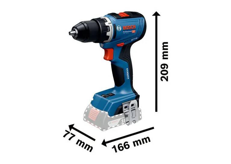 Bosch - Perceuses-visseuses sans-fil à percussion - GSR 18V-65 - BOSCH - avec 3 batteries ProCORE18V 4.0Ah - chargeur - L-Boxx - 06019N3208 - Image 2