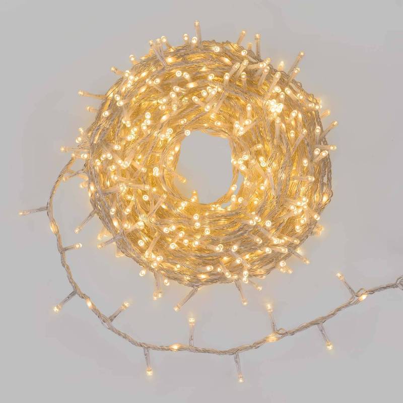 Lotti - Guirlande Mini BOA effet défilant 30m 1660 LED blanc chaud câble transparent - Image 1