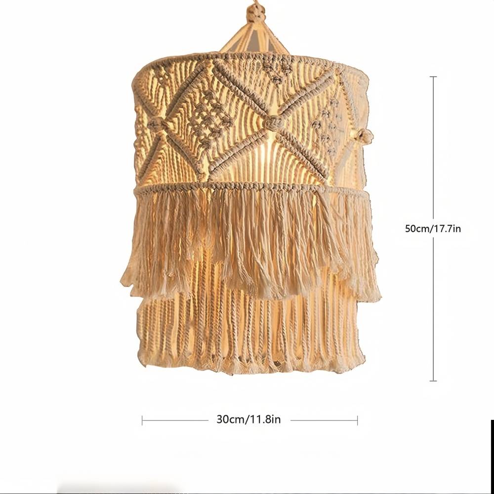 Petit Abat-jour en Macramé avec Perle