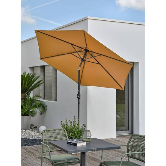Dcb Garden - Parasol Inclinable à Manivelle "Marbella" 270cm Moutarde - Image 5