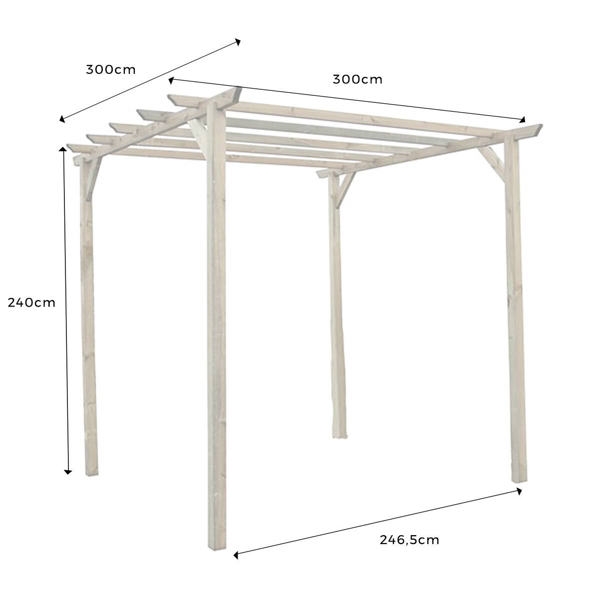 Pergola en bois Cerise - Cémonjardin - Imagen 3