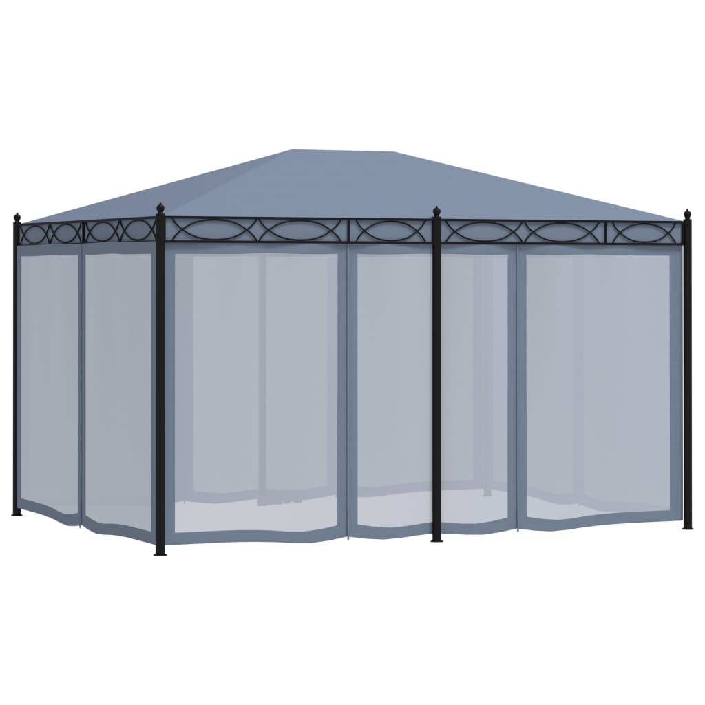 ComfortXL - Tonnelle de Jardin Acier avec 6 Moustiquaires Incluses Toit Anti-UV Anthracite 4x3 m – ComfortXL Outdoor Living - Image 4