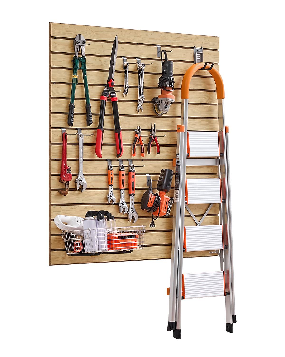 VEVOR Panneau mural garage 1220x1220 mm, MDF, couleur bois. - Image 1