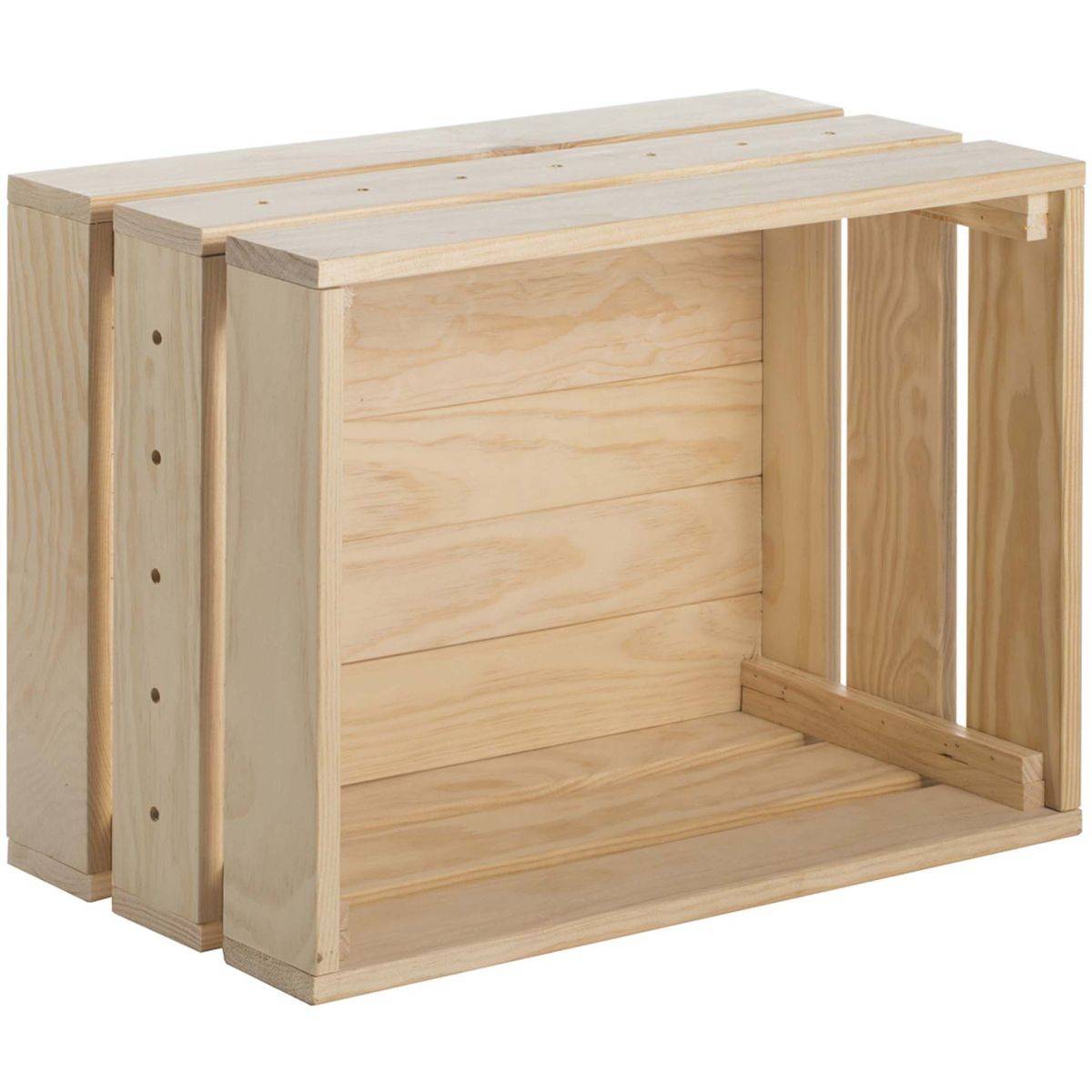 Caisse en pin massif modulable Home box Grande - Imagen 1
