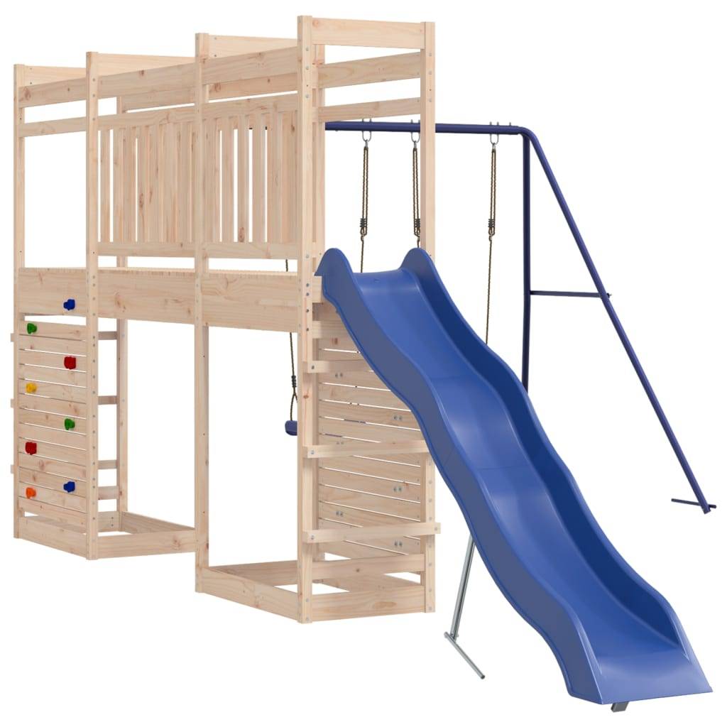 Helloshop26 - Aire de jeux d'extérieur balançoires toboggan portiques robuste jeux jardin 316 x 534 x 207 cm bois de pin massif - Imagen 3