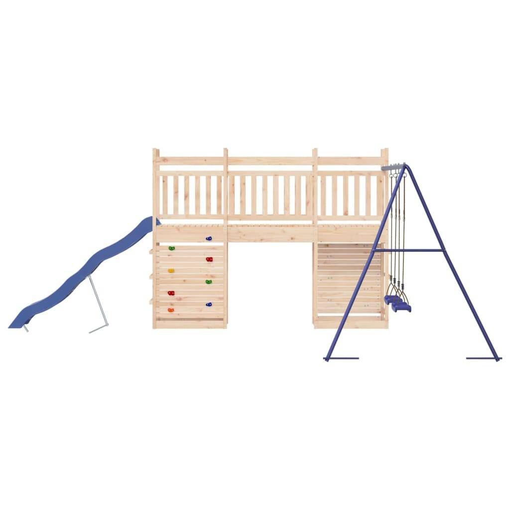 Helloshop26 - Aire de jeux d'extérieur balançoires toboggan portiques robuste jeux jardin 316 x 534 x 207 cm bois de pin massif - Imagen 5
