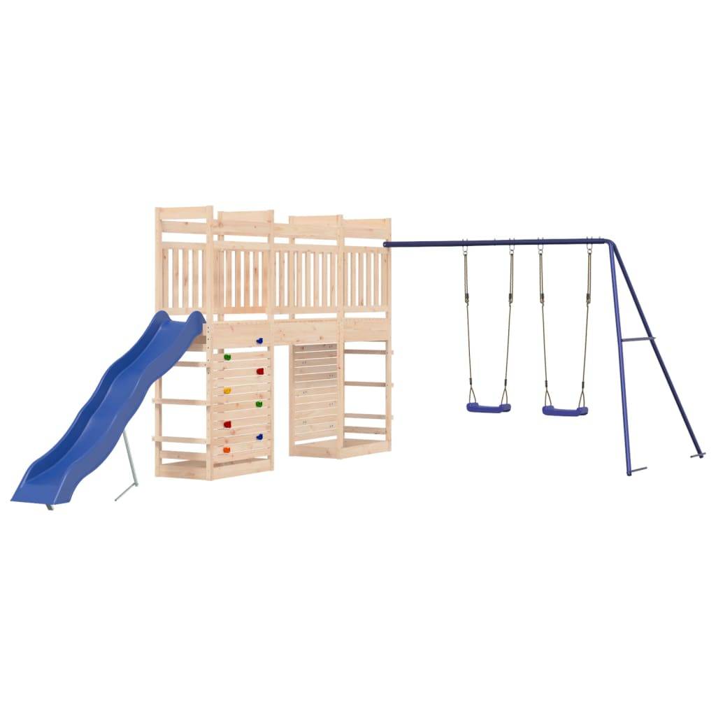 Helloshop26 - Aire de jeux d'extérieur balançoires toboggan portiques robuste jeux jardin 316 x 534 x 207 cm bois de pin massif - Imagen 1