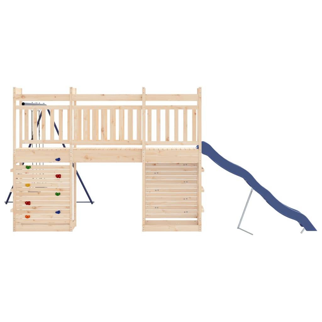 Helloshop26 - Aire de jeux d'extérieur balançoires toboggan portiques robuste jeux jardin 316 x 534 x 207 cm bois de pin massif - Imagen 4