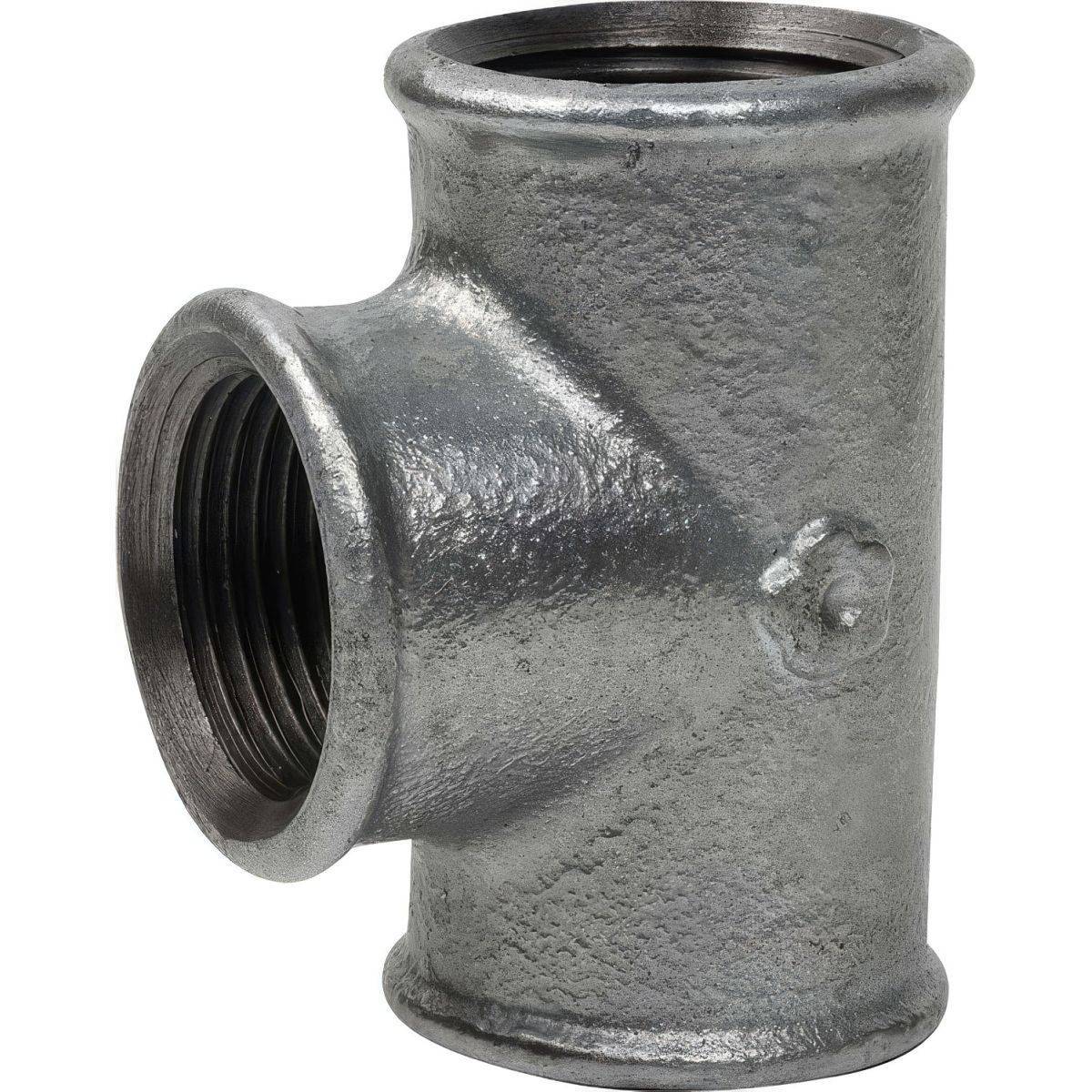 Té Égal 90° | Fonte Malléable Galvanisée Femelle/Femelle EN 10242 - 2'' - Image 1